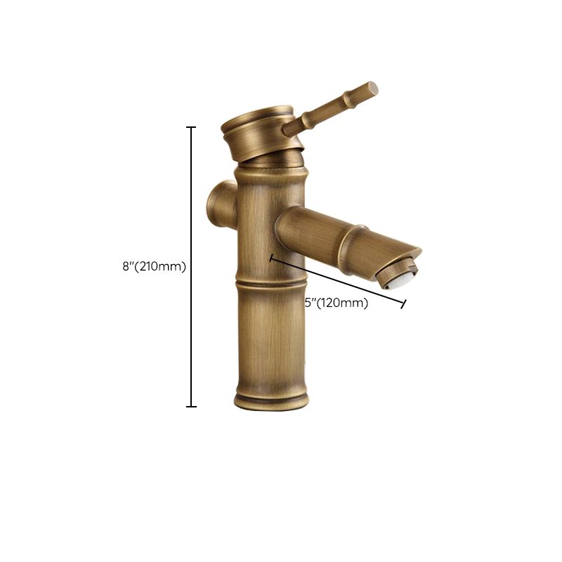 BowLift | Farmhouse Brass Bathroom Faucet With Lever Handle Single Hole Sink Faucet