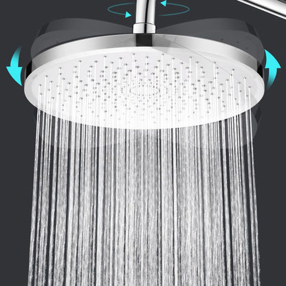 Round, Fixed High-Flow Shower Head with Air Injection, Wall Mounted