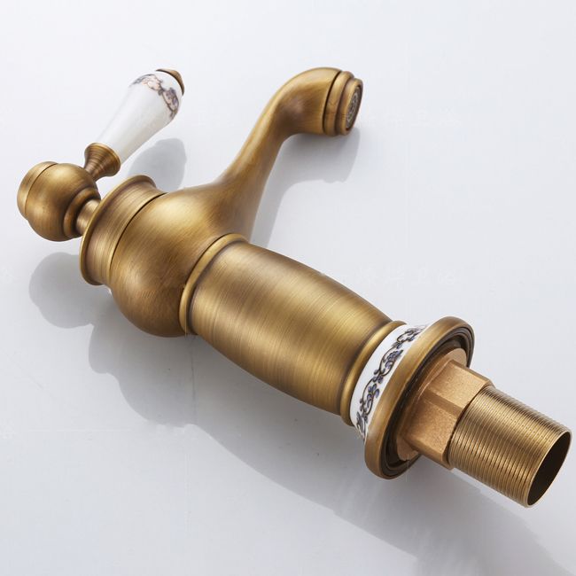 BowLift | Low arch country vessel faucet single lever brass faucet for bathroom