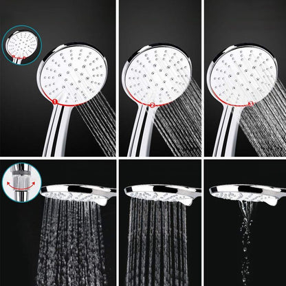 BowLift | Contemporary Dual Shower Head Square High Arc Shower Head Combination in Chrome