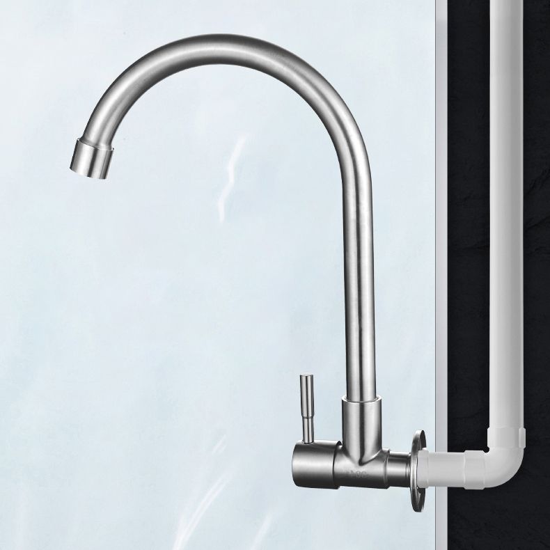 BowLift | Modern Bridge Faucet 304 Stainless Steel Knob Handle Swivel Spout Wall Mounted Faucet