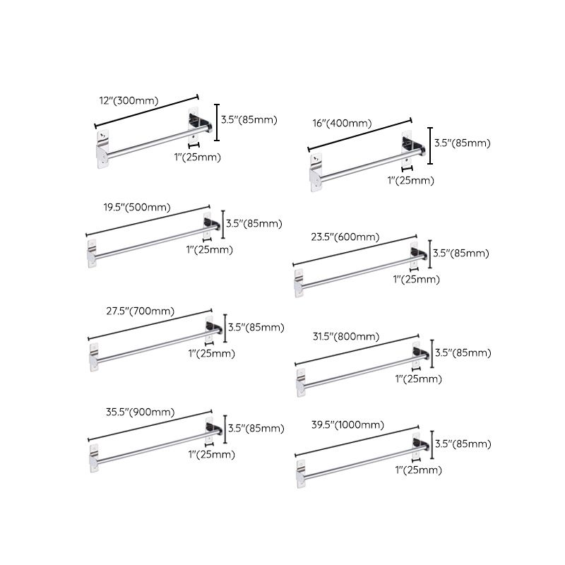 Kalsten | 3-piece Stainless Steel Bathroom Accessory Set Modern Chrome Object Stand