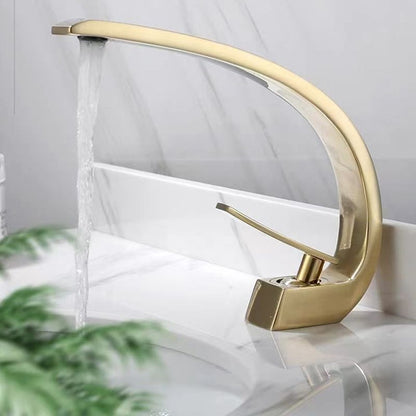 BowLift | 17 cm High Basin Faucet Luxury 1 Hole Basin Faucet Cubic Bathroom Faucet