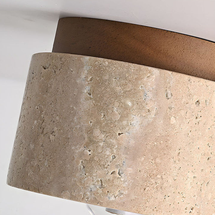 Wood Cylinder Flush Mount Ceiling Lamp Kalsten