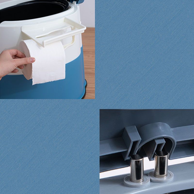 Kalsten | Modern Flush Toilet Plastic Round Floor Mounted Toilet Bowl for Bathroom