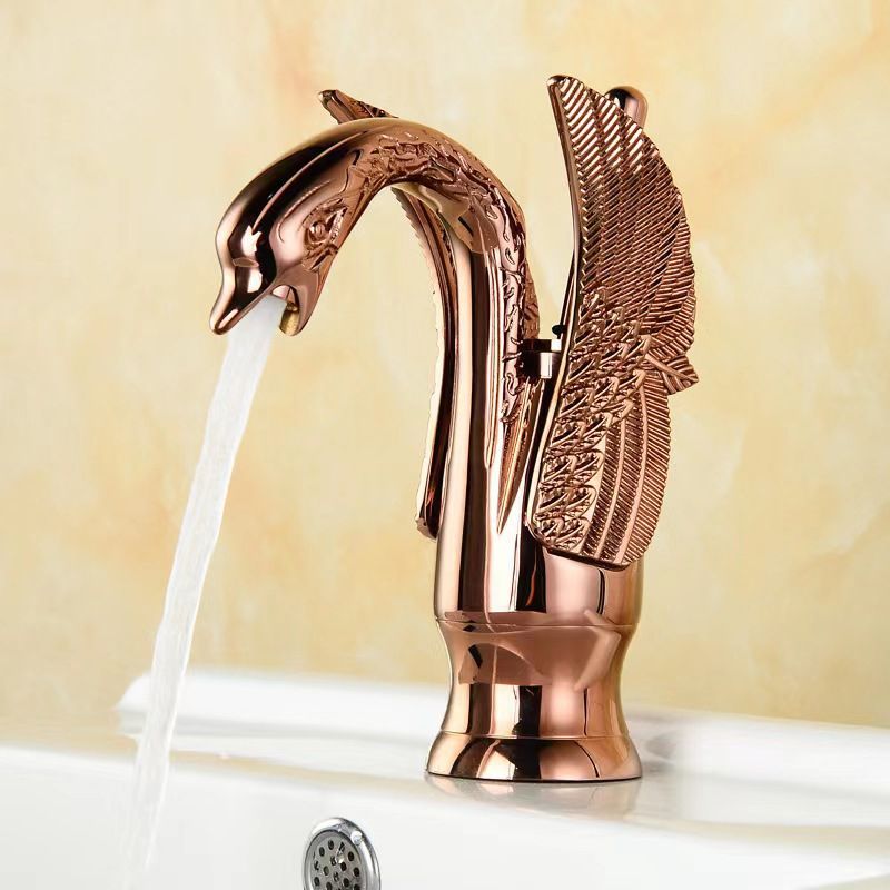 BowLift | Full brass bathroom basin faucet hot and cold water single handle basin faucet