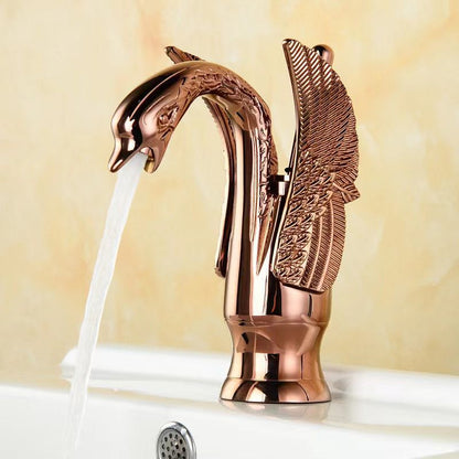 BowLift | Full brass bathroom basin faucet hot and cold water single handle basin faucet