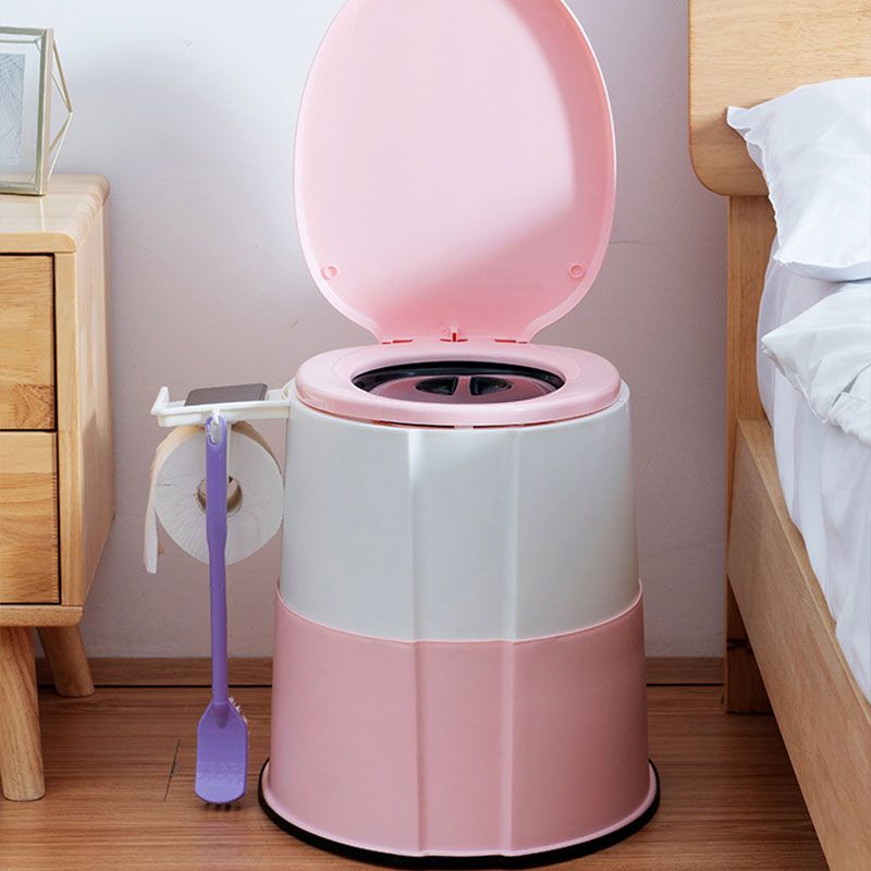Kalsten | Modern Flush Toilet Plastic Round Floor Mounted Toilet Bowl for Bathroom