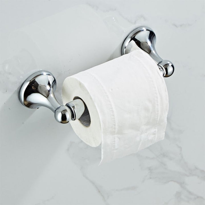 Kalsten | Metal Bathroom Set Traditional Style Chrome Bathroom Accessories Set