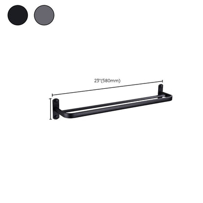 BowLift | Modern Bathroom Accessory Set Matte Black/Grey Bathroom Shelf/Towel Holder & Paper Holder