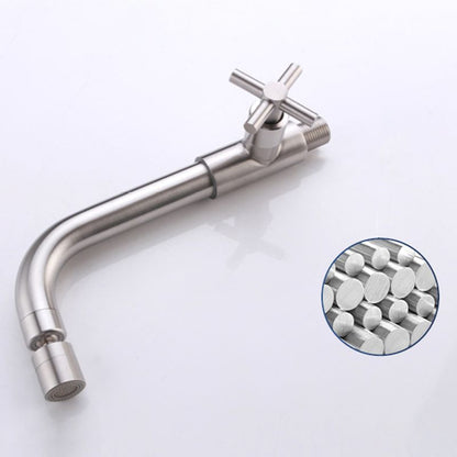 BowLift | Contemporary Wall-Mounted Bathroom Faucet Cross Handles Stainless Steel Faucet