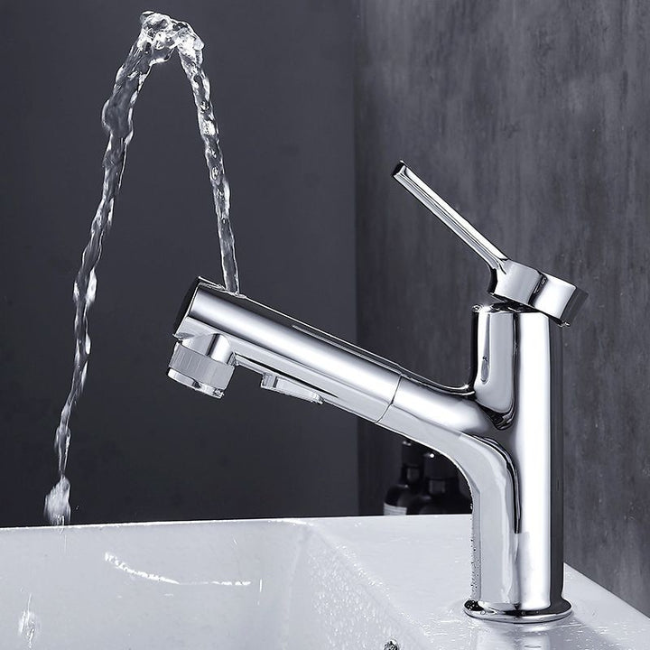 Kalsten | Contemporary sink faucet pull-out basin tap with lever handle