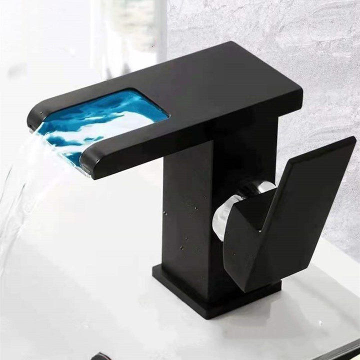 Kalsten | Single-Handle Basin Faucet 1-Hole Widely Used Bathroom Sink Faucet with LED Lighting