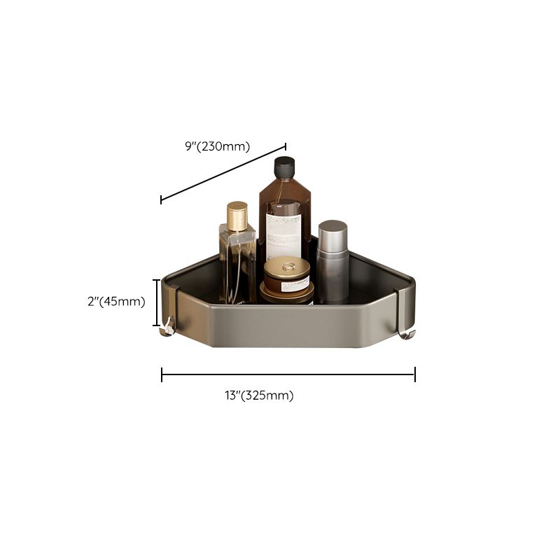 Skanto | Modern Aluminum Bathroom Accessory Set Gray Bathroom Shelf System