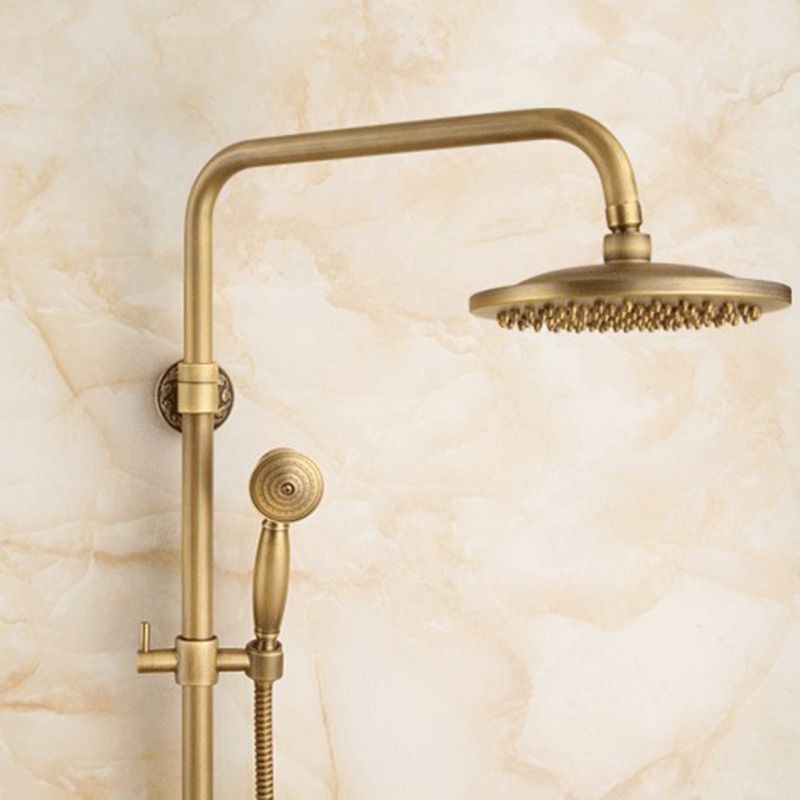 Kalsten | Traditional Handheld Shower Head with Hose Polished Brass Wall Mounted Shower Head