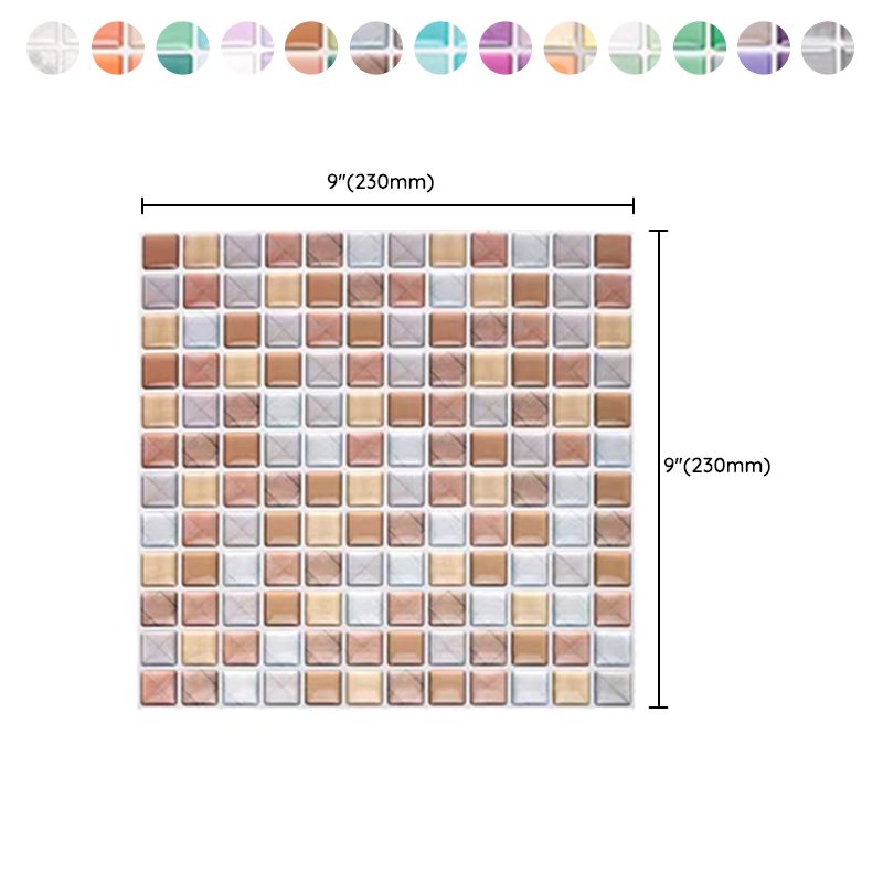 Kalsten | Plastic Peel & Stick Mosaic Tile Waterproof Peel & Stick Mosaic Tile with Square Shape