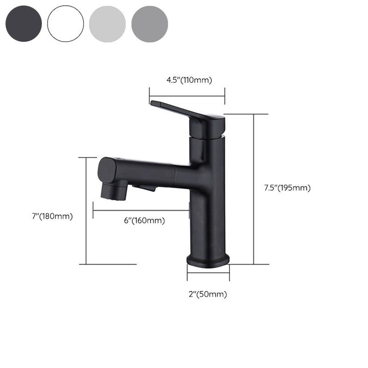 Kalsten | Round Vessel Sink Bathroom Faucet Simple Style Faucet with Brass Material