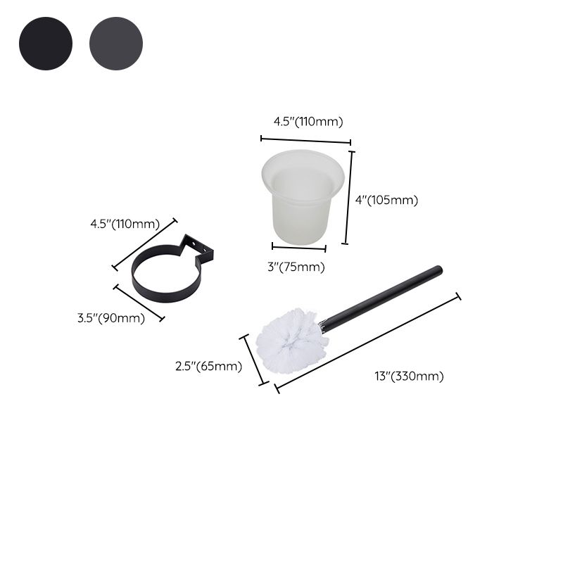 Kalsten | Modern Bathroom Accessory Set Matte Black/Grey Bathroom Shelf/Towel Holder & Paper Holder