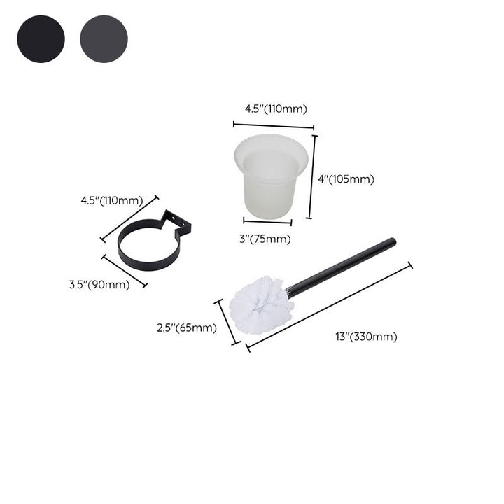 Kalsten | Modern Bathroom Accessory Set Matte Black/Grey Bathroom Shelf/Towel Holder & Paper Holder
