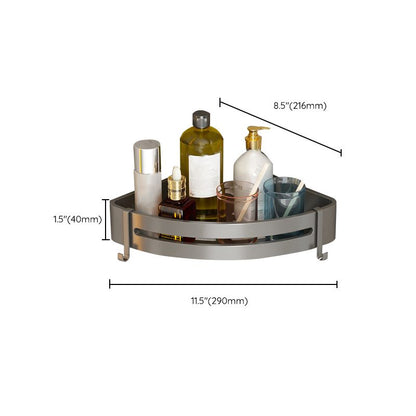 Skanto | Modern Aluminum Bathroom Accessory Set Gray Bathroom Shelf System