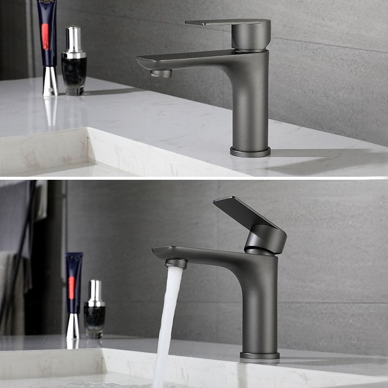 Modern Copper Single-Handle Low Arc Vessel Faucet for Home