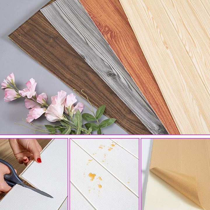 Kalsten | Living Room Wall Paneling Peel and Stick Wood Look Design Waterproof Wall Paneling