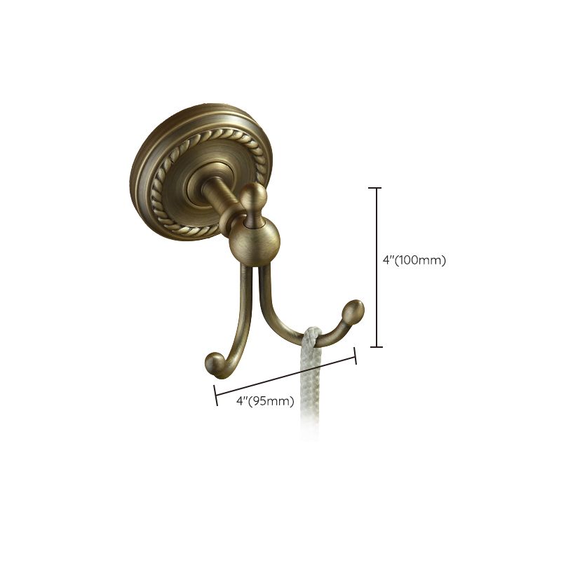 Kalsten | Worn Brass Traditional Bathroom Set with Bath Shelf/Paper Holder & Towel Bar