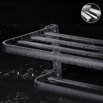 Modern Bathroom Accessory Set Matt Black/Grey Bathroom Shelf/Towel Holder & Paper Holder