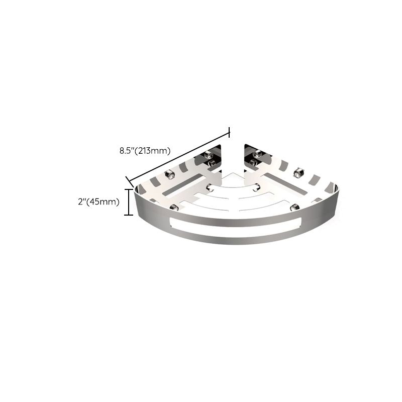 Kalsten | Polished Chrome Modern Bathroom Accessory Set Stainless Steel Triangular Bath Shelf