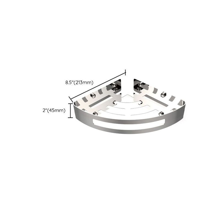 Kalsten | Polished Chrome Modern Bathroom Accessory Set Stainless Steel Triangular Bath Shelf