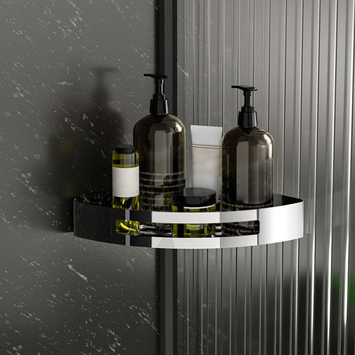 Kalsten | Polished Chrome Modern Bathroom Accessory Set Stainless Steel Triangular Bath Shelf