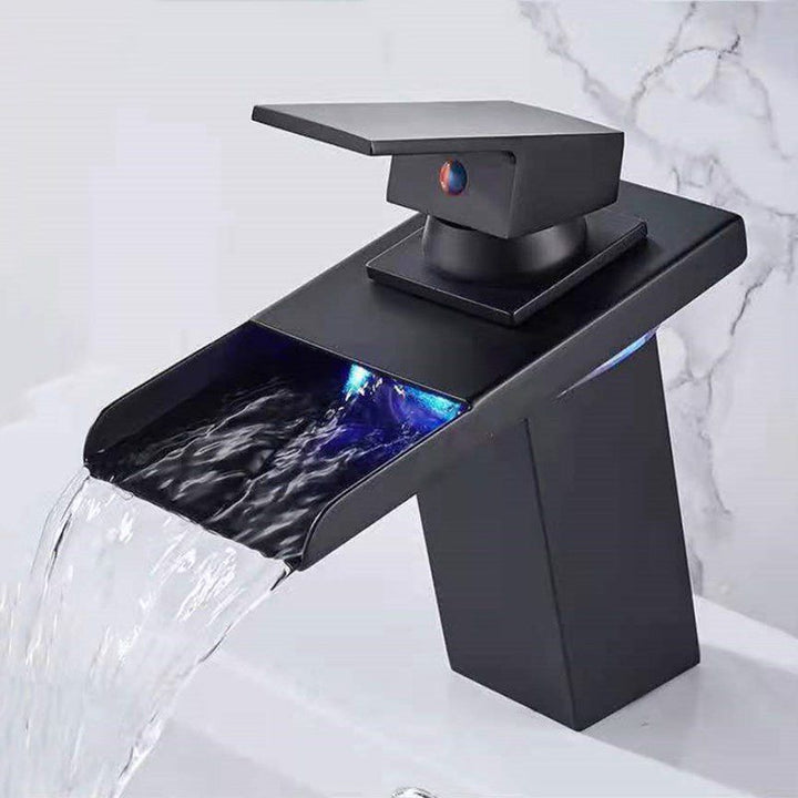 Kalsten | Single-Handle Basin Faucet 1-Hole Widely Used Bathroom Sink Faucet with LED Lighting