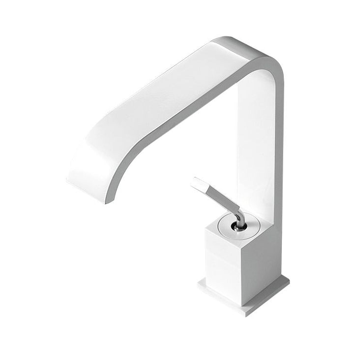 Kalsten | Waterfall Spout Widespread Sink Faucet Modern Metal Widespread Sink Faucet