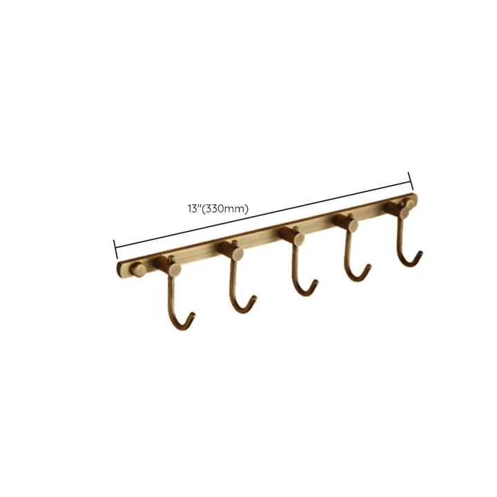 Kalsten | Worn Brass Traditional Bathroom Set with Bath Shelf/Paper Holder & Towel Bar