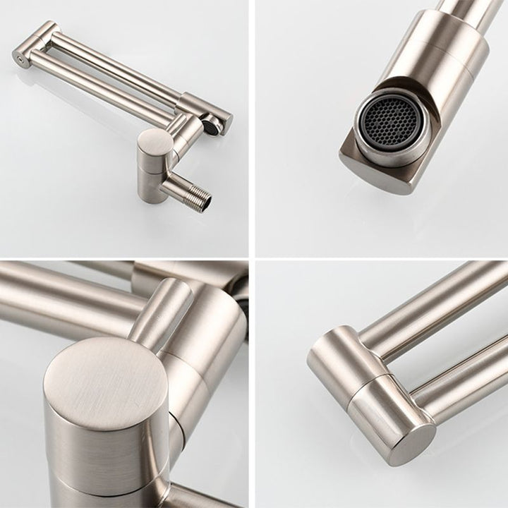 Kalsten | Modern Pull-down Faucet Single Handle Wall Mounted Pot Filler Low Profile 1-Hole Filler