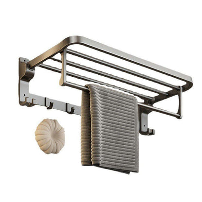 Contemporary Bathroom Accessory Set Grey Aluminium Bathroom Accessory Set