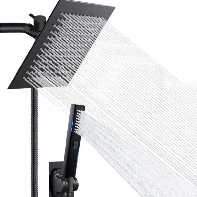 Kalsten | Traditional Square Dual Shower Heads Metal Wall Mounted Dual Shower Heads