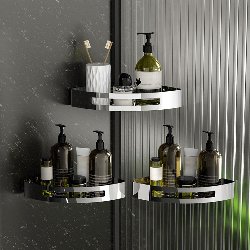 Kalsten | Polished Chrome Modern Bathroom Accessory Set Stainless Steel Triangular Bath Shelf