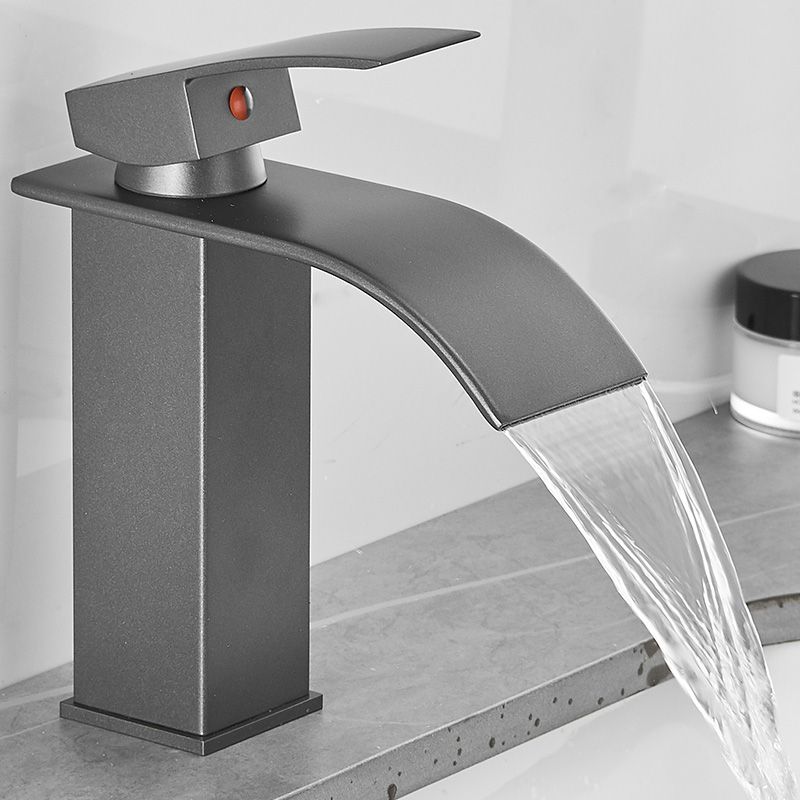 Kalsten | Modern Bathtub Faucet Waterfall Spout Lever Handle Brass Sink Faucet