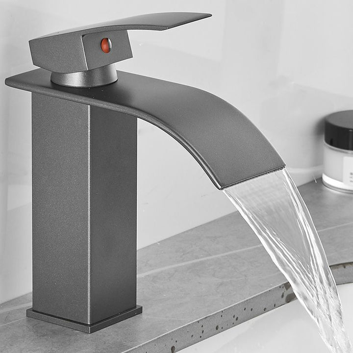 Kalsten | Modern Bathtub Faucet Waterfall Spout Lever Handle Brass Sink Faucet