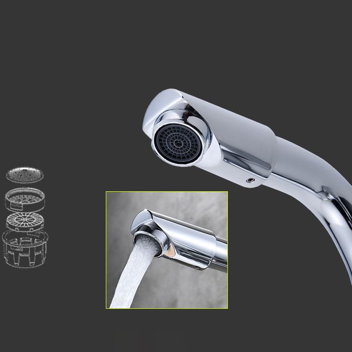 Kalsten | Chrome Round Washbasin Faucet with Swivel Spout for the Bathroom