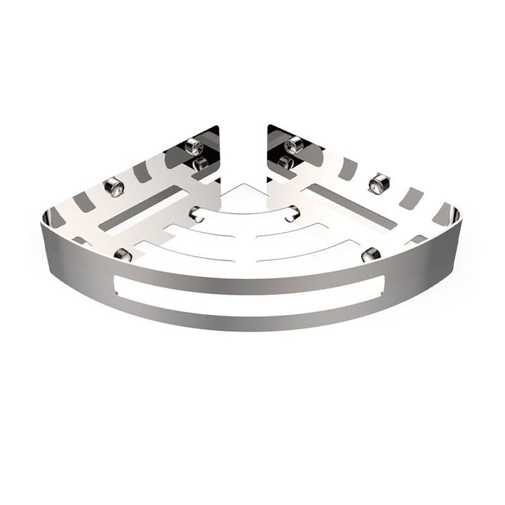 Kalsten | Polished Chrome Modern Bathroom Accessory Set Stainless Steel Triangular Bath Shelf