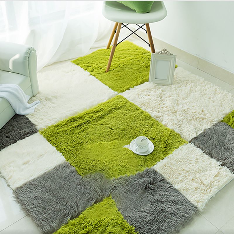 Kalsten | Bedroom Carpet Tiles Solid Square Shag Stain Resistant Carpet Tiles
