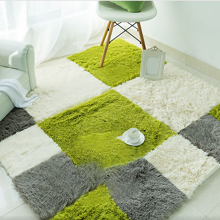 Kalsten | Bedroom Carpet Tiles Solid Square Shag Stain Resistant Carpet Tiles