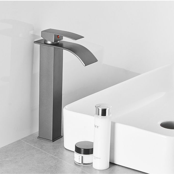 Kalsten | Modern Bathtub Faucet Waterfall Spout Lever Handle Brass Sink Faucet