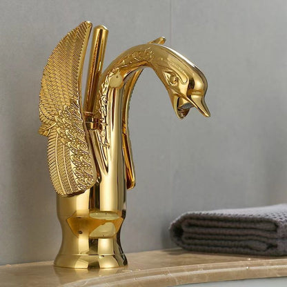 BowLift | Full brass bathroom basin faucet hot and cold water single handle basin faucet