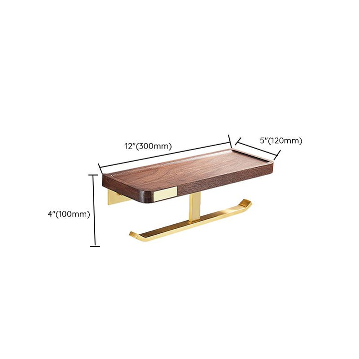 Kalsten | Modern Gold Bathroom Accessory Set Bathroom Shelf Paper Holder Bathroom Accessory Set