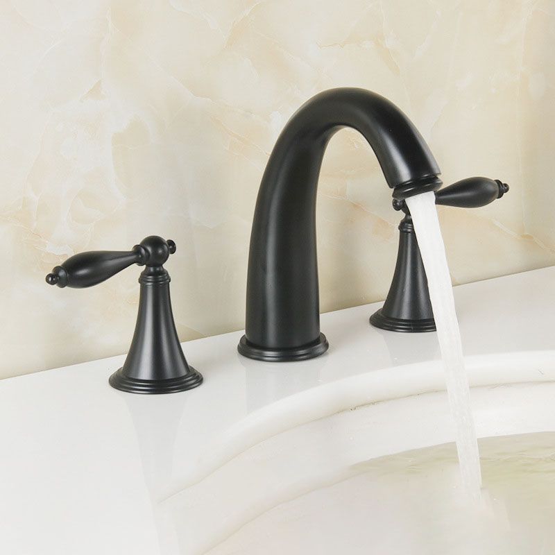 Kalsten | Modern widespread sink faucet Simple bathroom double handle faucet with lever handle