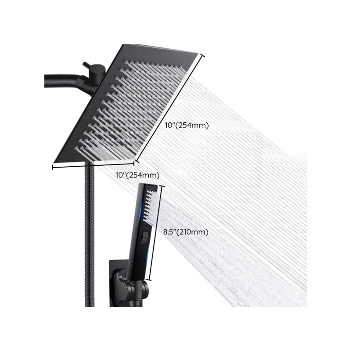 Kalsten | Traditional Square Dual Shower Heads Metal Wall Mounted Dual Shower Heads