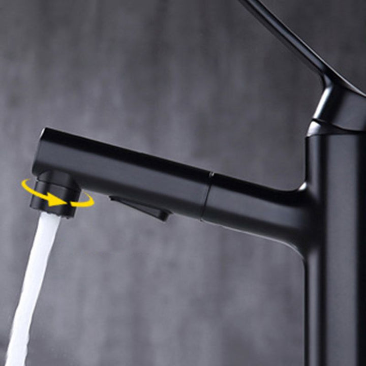 Kalsten | Round Vessel Sink Bathroom Faucet Simple Style Faucet with Brass Material